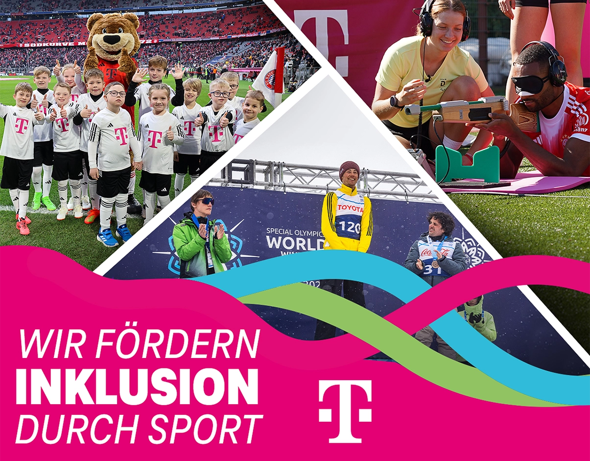Plakat mit Fotos verschiedener Sport-Events und dem Text 