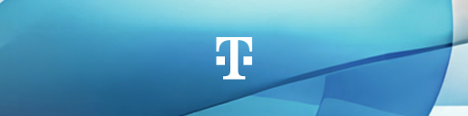 Deutsche Telekom Logo mit blauen Hintergrund (Foto)